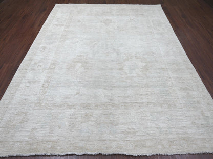 Oushak Oushak hand-knotted wool rug in Gray & Ivory, 8'1" x 9'10" — SKU O022617 (view 2)