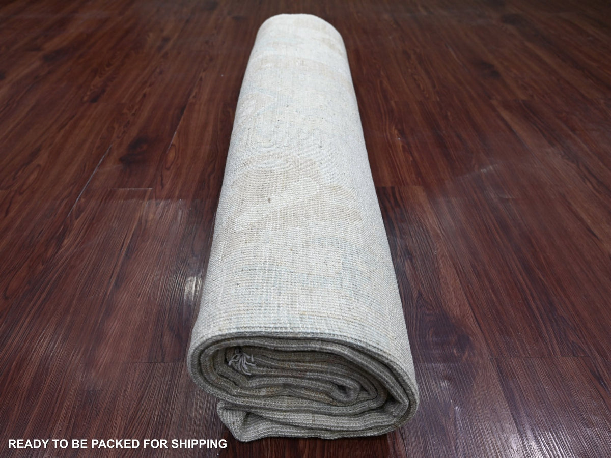 Oushak Oushak hand-knotted wool rug in Gray & Ivory, 8'1" x 9'10" — SKU O022617 (view 9)