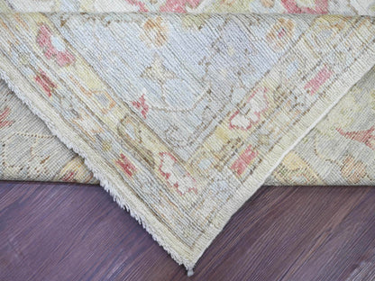 Oushak Oushak hand-knotted wool rug in Ivory & Light Blue, 8' x 9'9" — SKU O022619 (view 6)