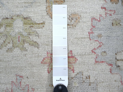 Oushak Oushak hand-knotted wool rug in Ivory & Light Blue, 8' x 9'9" — SKU O022619 (view 7)
