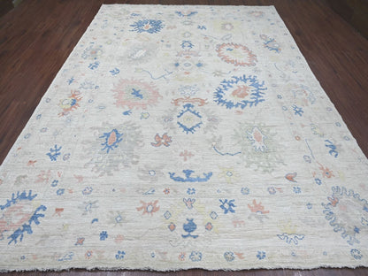 Oushak Oushak hand-knotted wool rug in Gray, 8'10" x 11'8" — SKU O022626 (view 2)