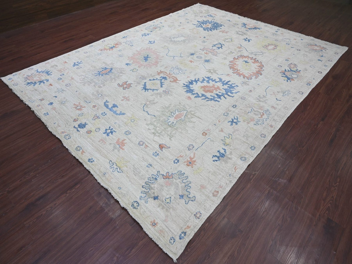 Oushak Oushak hand-knotted wool rug in Gray, 8'10" x 11'8" — SKU O022626 (view 3)