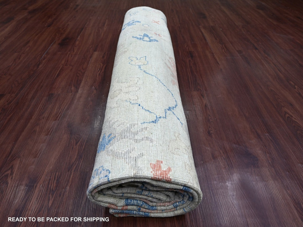 Oushak Oushak hand-knotted wool rug in Gray, 8'10" x 11'8" — SKU O022626 (view 9)
