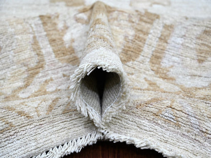 Grey 9'2" x 11'11" Oushak And Peshawar Hand knotted Wool Rug - Sku: O022629