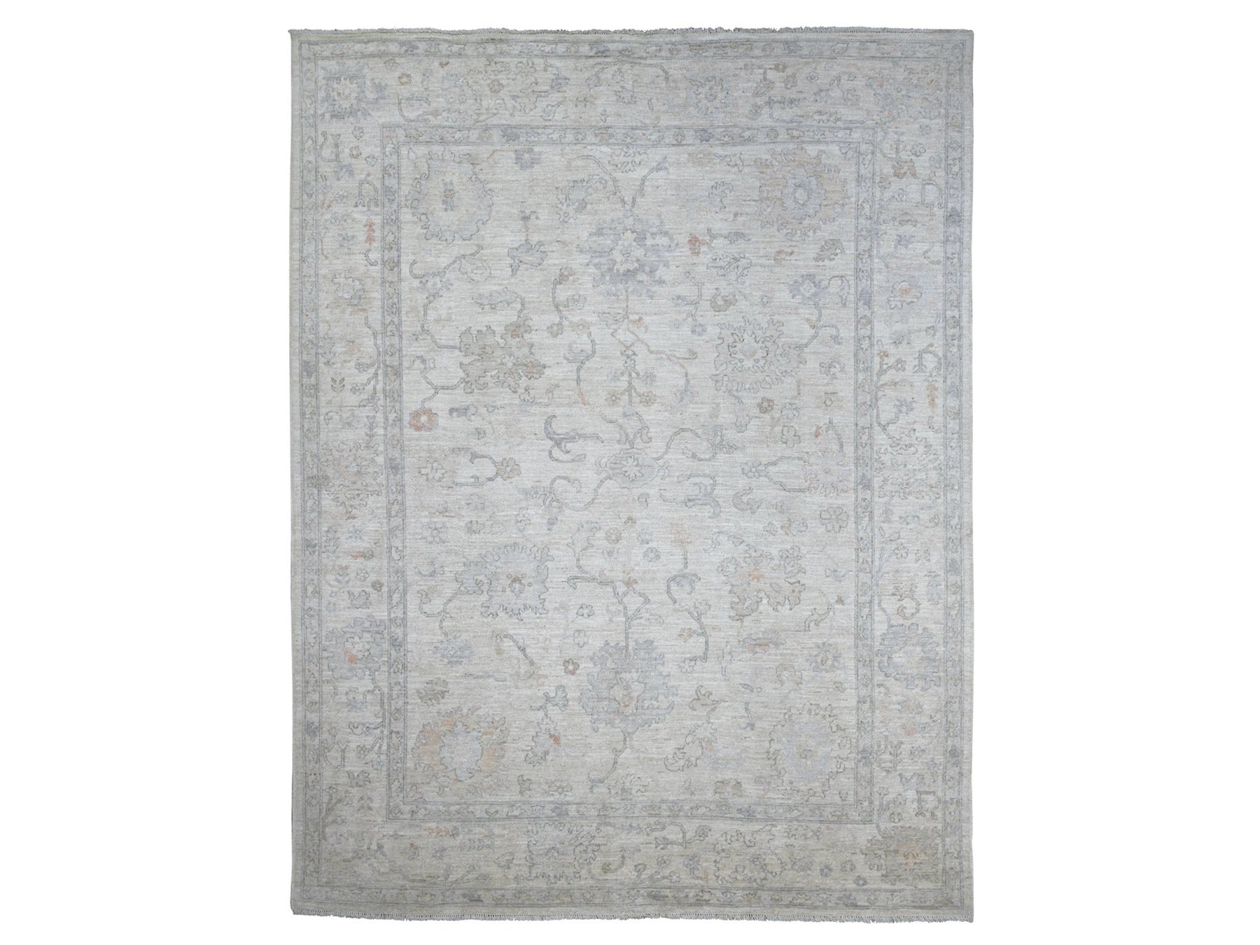Oushak Oushak hand-knotted wool rug in Ivory, 8'10" x 11'9" — SKU O022631
