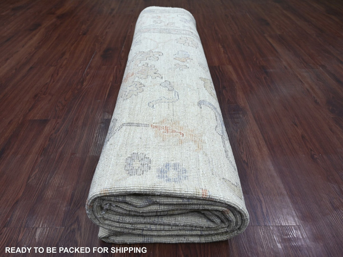 Oushak Oushak hand-knotted wool rug in Ivory, 8'10" x 11'9" — SKU O022631 (view 9)