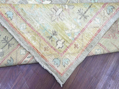 Grey 10'0" x 13'7" Oushak And Peshawar Hand knotted Wool Rug - Sku: O022632