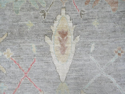 Grey 10'0" x 13'7" Oushak And Peshawar Hand knotted Wool Rug - Sku: O022632