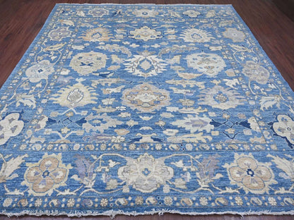 Oushak Oushak hand-knotted wool rug in Blue, 9'9" x 9'10" — SKU O022633 (view 2)