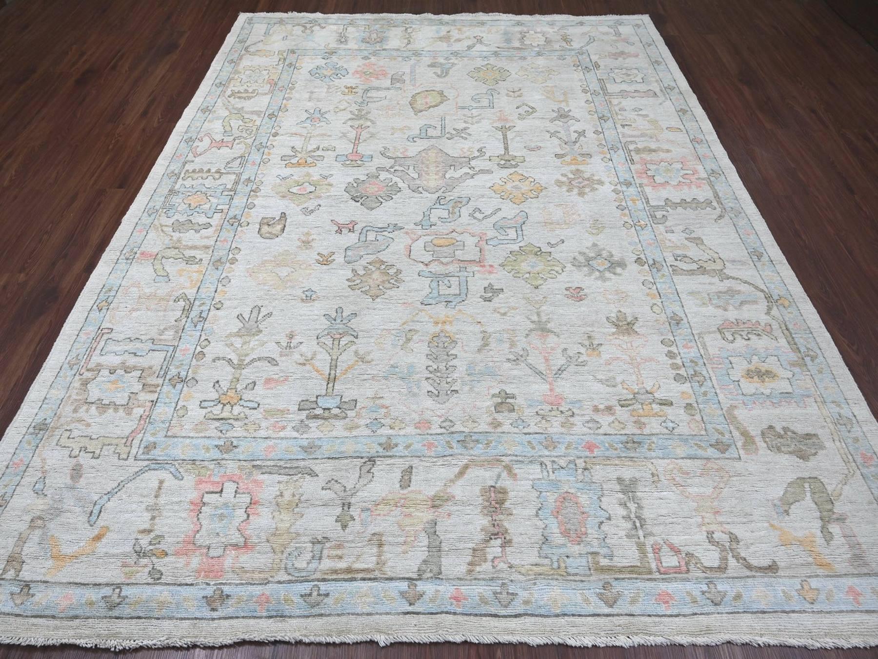 Oushak Oushak hand-knotted wool rug in Gray, 7'11" x 10'1" — SKU O022634 (view 2)