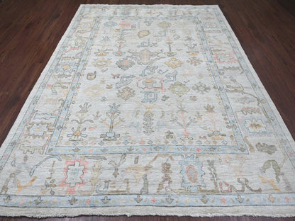 Oushak Oushak hand-knotted wool rug in Gray, 7'11" x 10'1" — SKU O022634 (view 2)