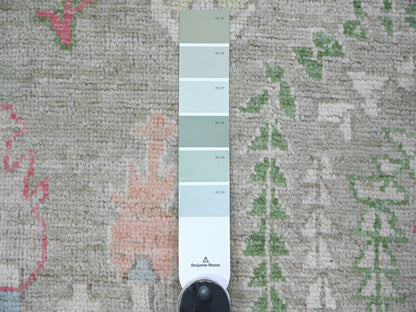 Green 8'0" x 9'8" Oushak And Peshawar Hand knotted Wool Rug - Sku: O022641