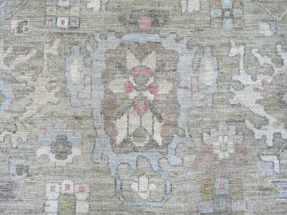 Green 10'0" x 13'11" Oushak And Peshawar Hand knotted Wool Rug - Sku: O022643