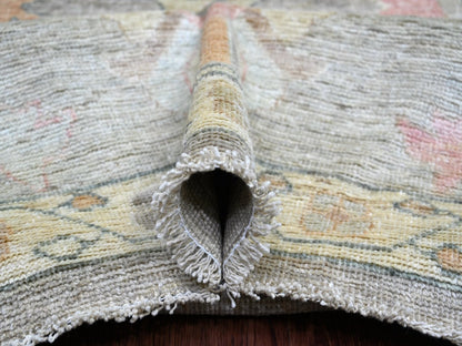 Brown 10'0" x 13'6" Oushak And Peshawar Hand knotted Wool Rug - Sku: O022646