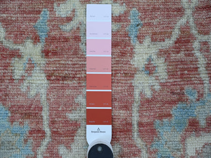 Pink 5'0" x 7'3" Oushak And Peshawar Hand knotted Wool Rug - Sku: O022649