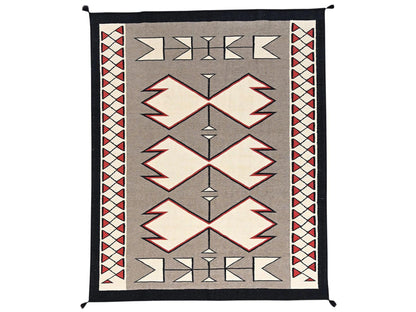 Brown 8'1" x 10'0" Flat Weave Hand woven Wool Rug - Sku: O02264