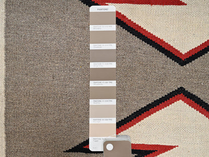 Brown 8'1" x 10'0" Flat Weave Hand woven Wool Rug - Sku: O02264