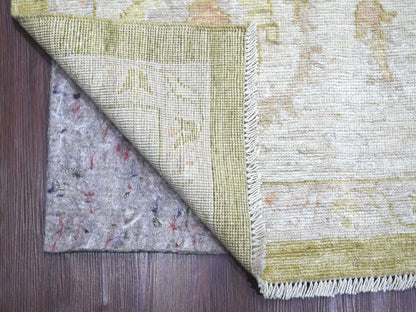 Green 10'1" x 13'7" Oushak And Peshawar Hand knotted Wool Rug - Sku: O022651