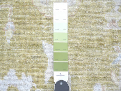Green 10'1" x 13'7" Oushak And Peshawar Hand knotted Wool Rug - Sku: O022651