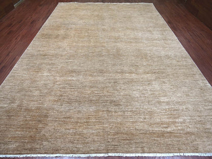 Brown 9'7" x 13'4" Modern and Contemporary Hand knotted Wool Rug - Sku: O022657