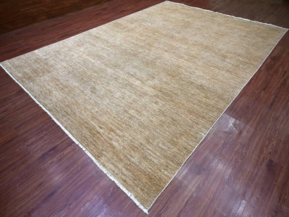 Brown 9'7" x 13'4" Modern and Contemporary Hand knotted Wool Rug - Sku: O022657