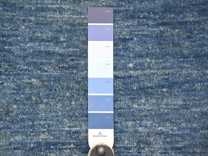 Blue 2'6" x 5'10" Modern and Contemporary Hand knotted Wool Rug - Sku: O022659