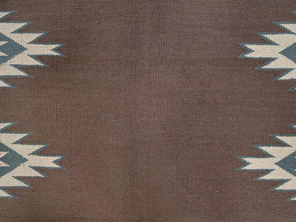Flat-Weave hand-knotted wool rug in Orange, 8'2" x 9'9" — SKU O02265 (view 4)