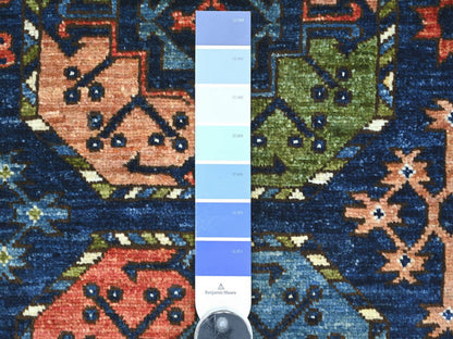 Blue 8'0" x 10'1" Tribal & Geometric Hand knotted Wool Rug - Sku: O022661