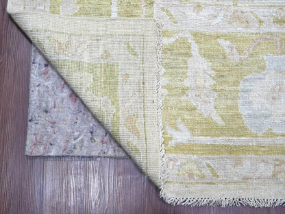 Grey 9'1" x 12'1" Oushak And Peshawar Hand knotted Wool Rug - Sku: O022666