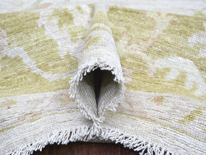 Grey 9'1" x 12'1" Oushak And Peshawar Hand knotted Wool Rug - Sku: O022666