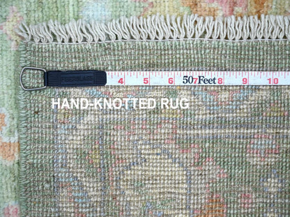 Green 5'9" x 8'11" Oushak And Peshawar Hand knotted Wool Rug - Sku: O022667