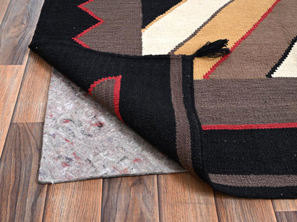 Multicolored 8'3" x 10'1" Flat Weave Hand woven Wool Rug - Sku: O02266