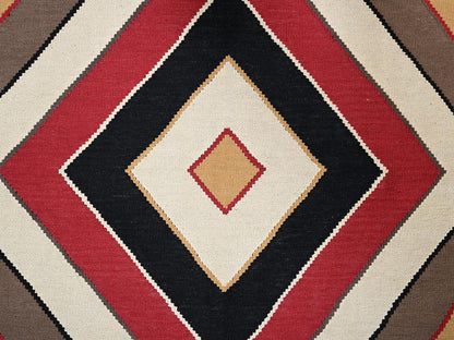 Flat-Weave hand-knotted wool rug in Multicolored & Black, 8'3" x 10'1" — SKU O02266 (view 4)