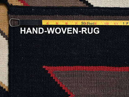 Flat-Weave hand-knotted wool rug in Multicolored & Black, 8'3" x 10'1" — SKU O02266 (view 7)