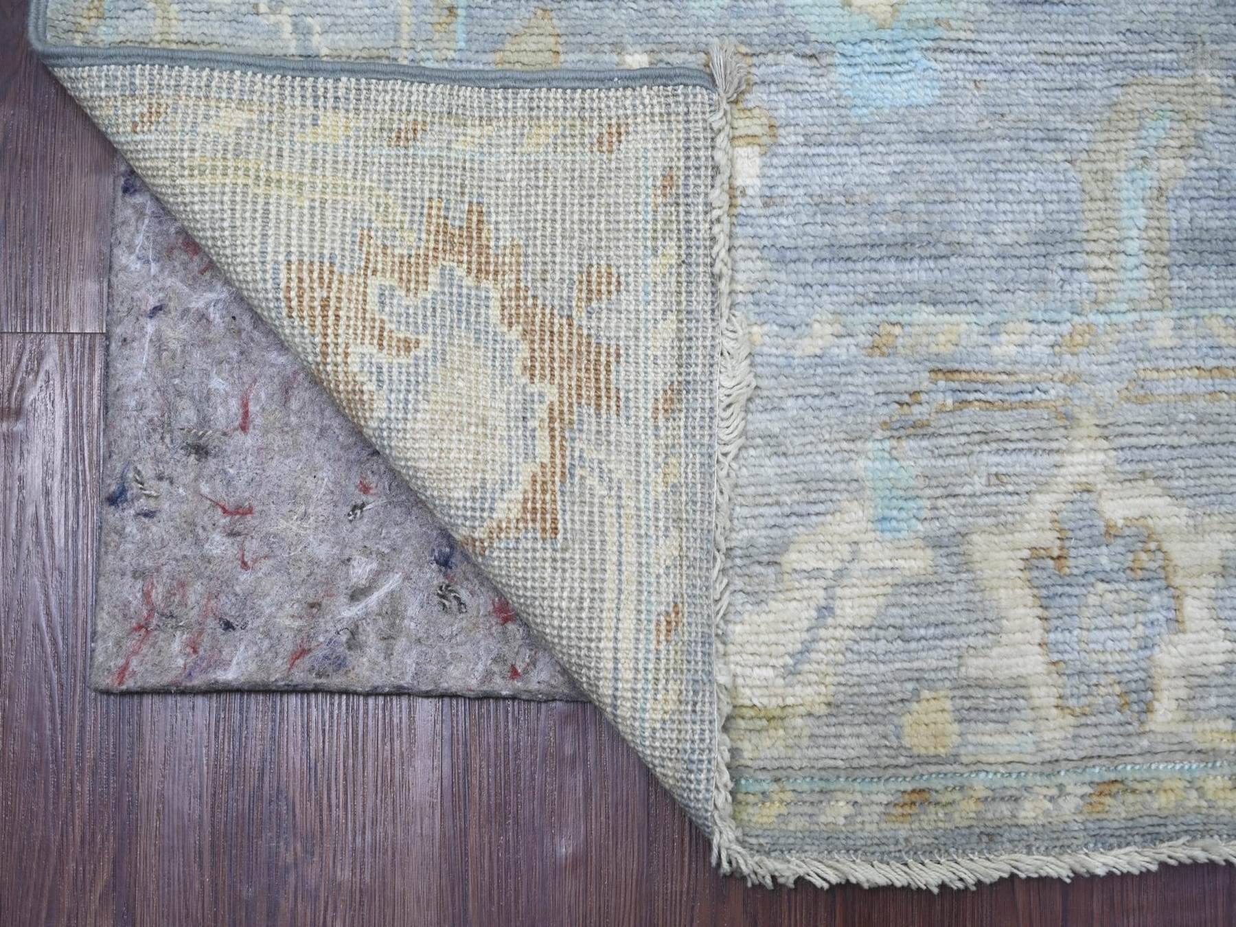 Grey 3'10" x 5'11" Oushak And Peshawar Hand knotted Wool Rug - Sku: O022671