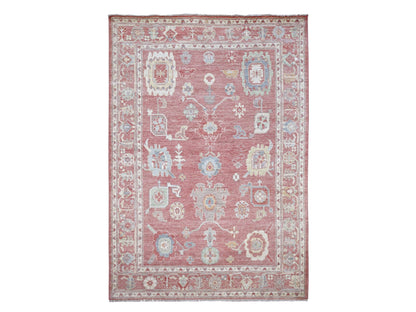 Oushak Oushak hand-knotted wool rug in Pink, 6' x 8'7" — SKU O022672