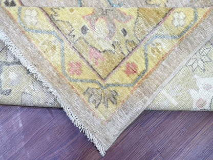 Grey 9'3" x 12'2" Oushak And Peshawar Hand knotted Wool Rug - Sku: O022675