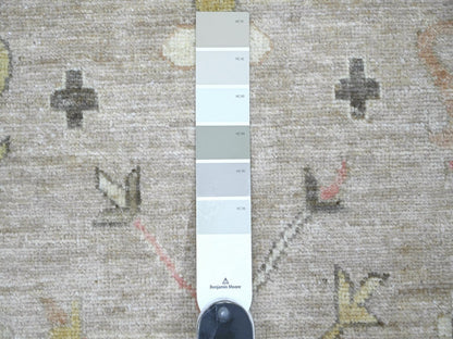 Peshawar Oushak hand-knotted wool rug in Gray & Gold, 9'3" x 12'2" — SKU O022675 (view 7)