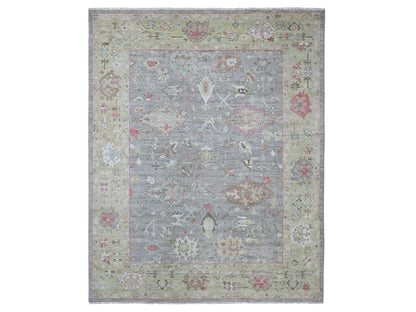 Oushak Oushak hand-knotted wool rug in Gray & Green, 7'10" x 9'8" — SKU O022680