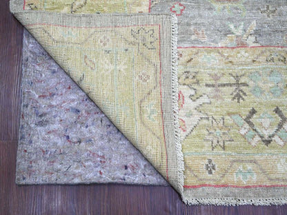 Oushak Oushak hand-knotted wool rug in Gray & Green, 7'10" x 9'8" — SKU O022680 (view 4)