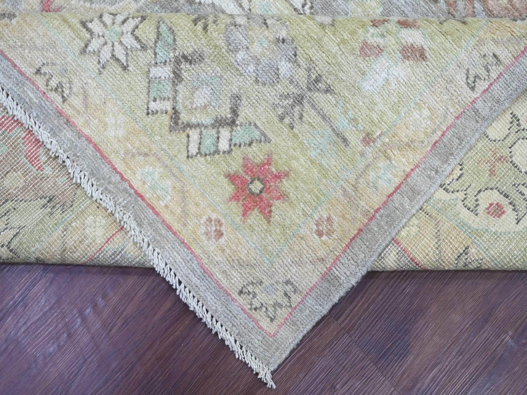 Oushak Oushak hand-knotted wool rug in Gray & Green, 7'10" x 9'8" — SKU O022680 (view 6)