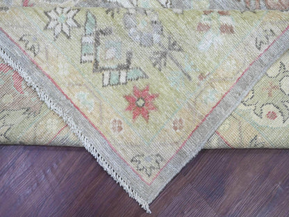 Oushak Oushak hand-knotted wool rug in Gray & Green, 7'10" x 9'8" — SKU O022680 (view 6)