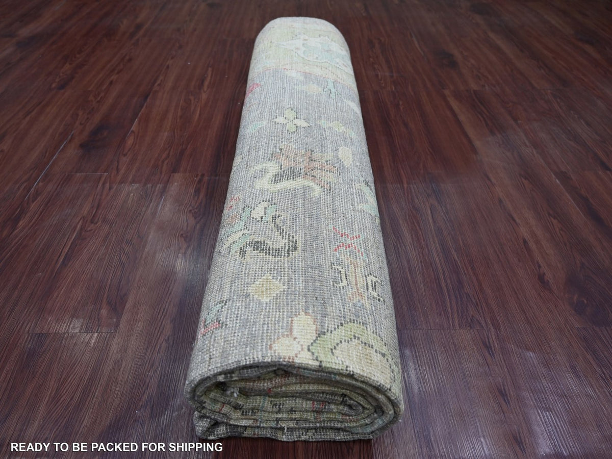 Oushak Oushak hand-knotted wool rug in Gray & Green, 7'10" x 9'8" — SKU O022680 (view 9)