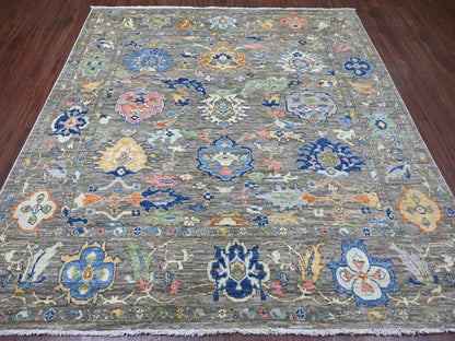 Oushak Oushak hand-knotted wool rug in Gray, 7'10" x 7'11" — SKU O022682 (view 2)