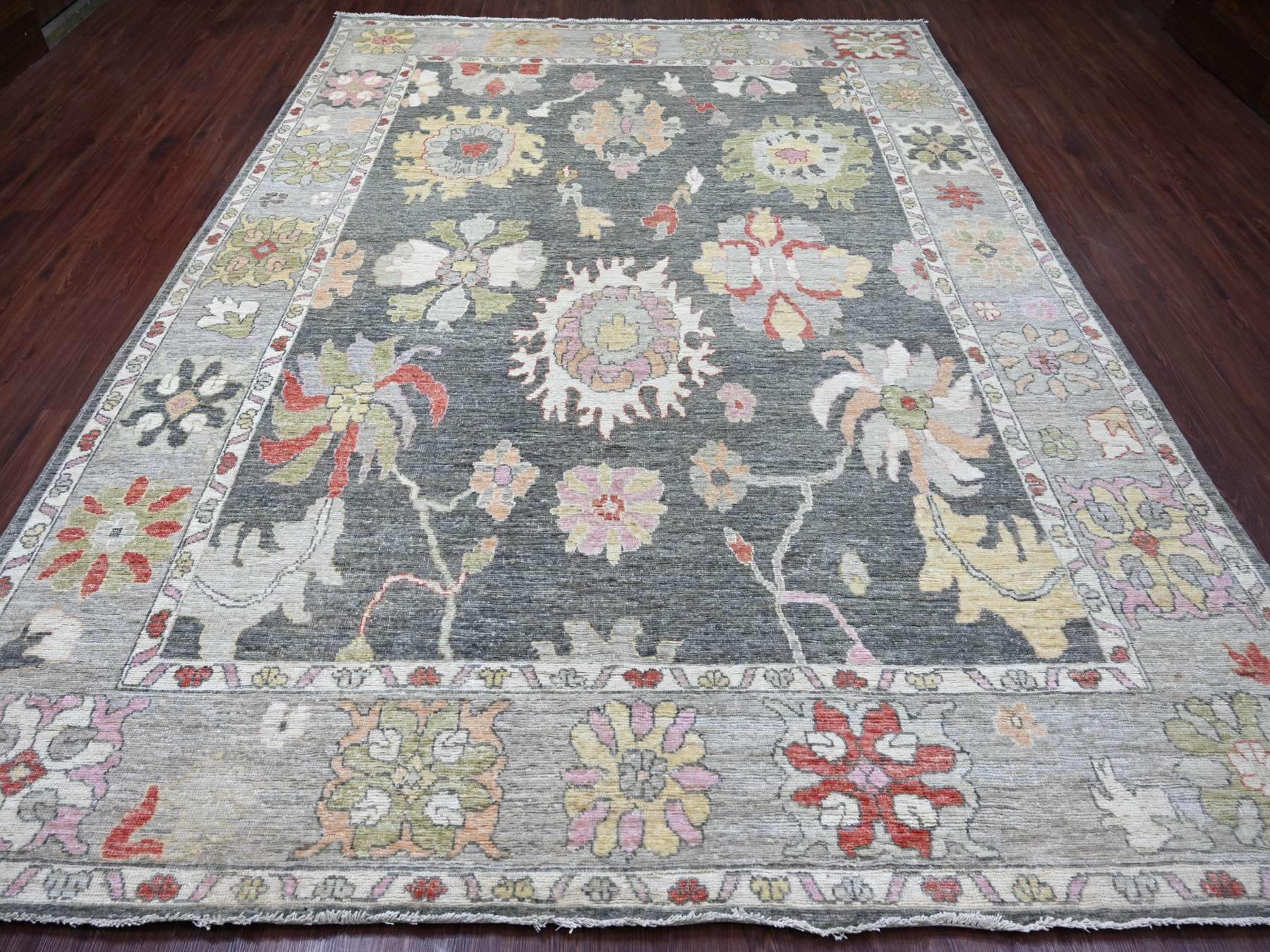 Oushak Oushak hand-knotted wool rug in Gray & Light Gray, 8'11" x 11'9" — SKU O022684 (view 2)