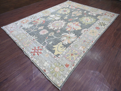 Oushak Oushak hand-knotted wool rug in Gray & Light Gray, 8'11" x 11'9" — SKU O022684 (view 3)