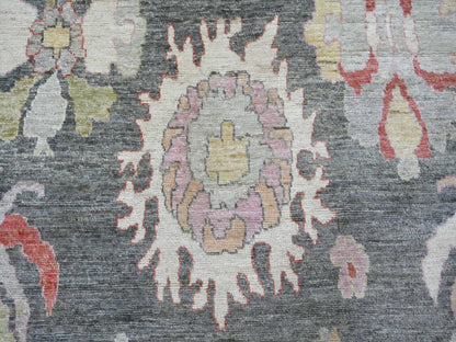 Oushak Oushak hand-knotted wool rug in Gray & Light Gray, 8'11" x 11'9" — SKU O022684 (view 8)