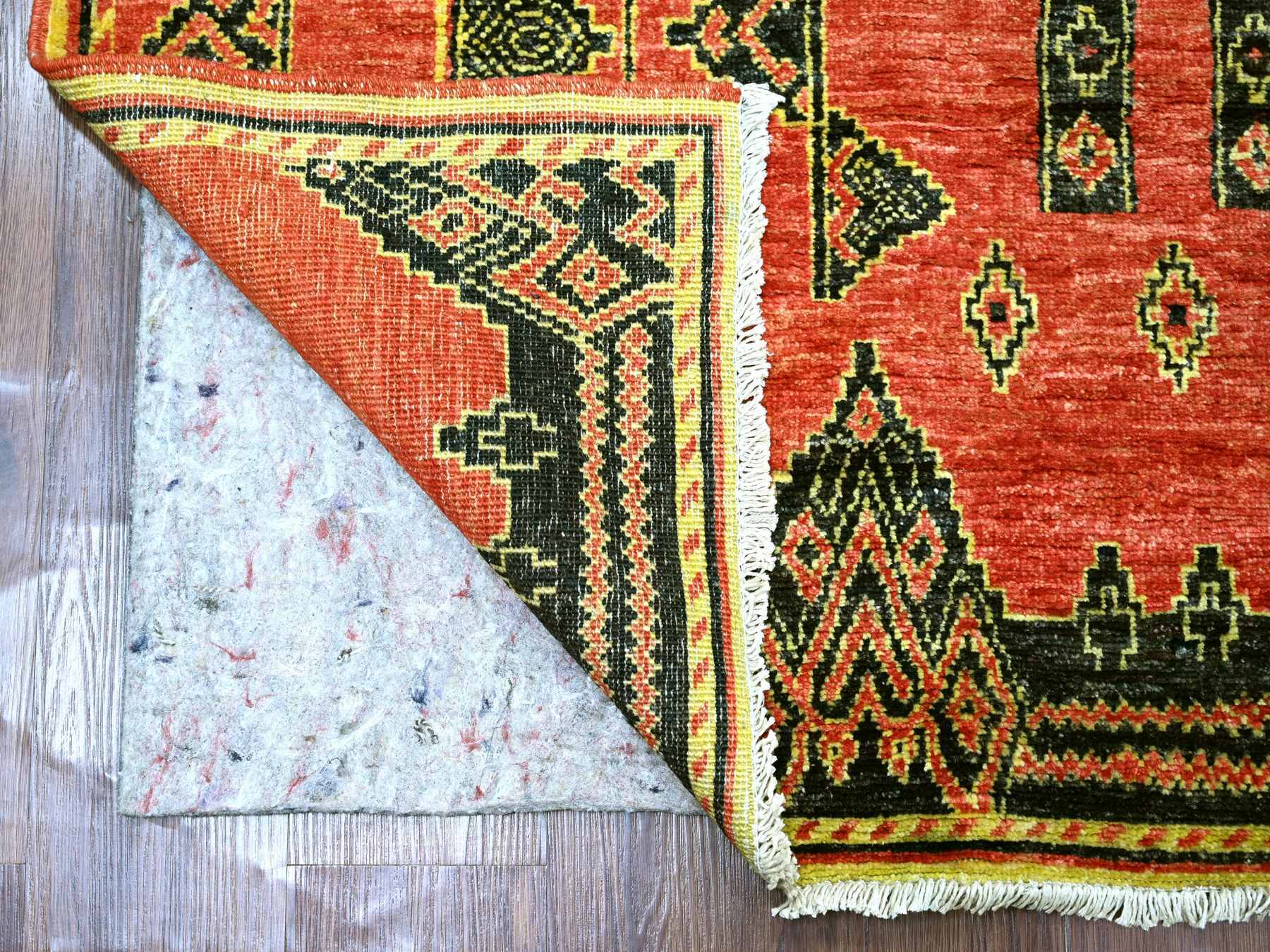 Peshawar Oushak hand-knotted wool rug in Red, 6'1" x 8'11" — SKU O022697 (view 2)