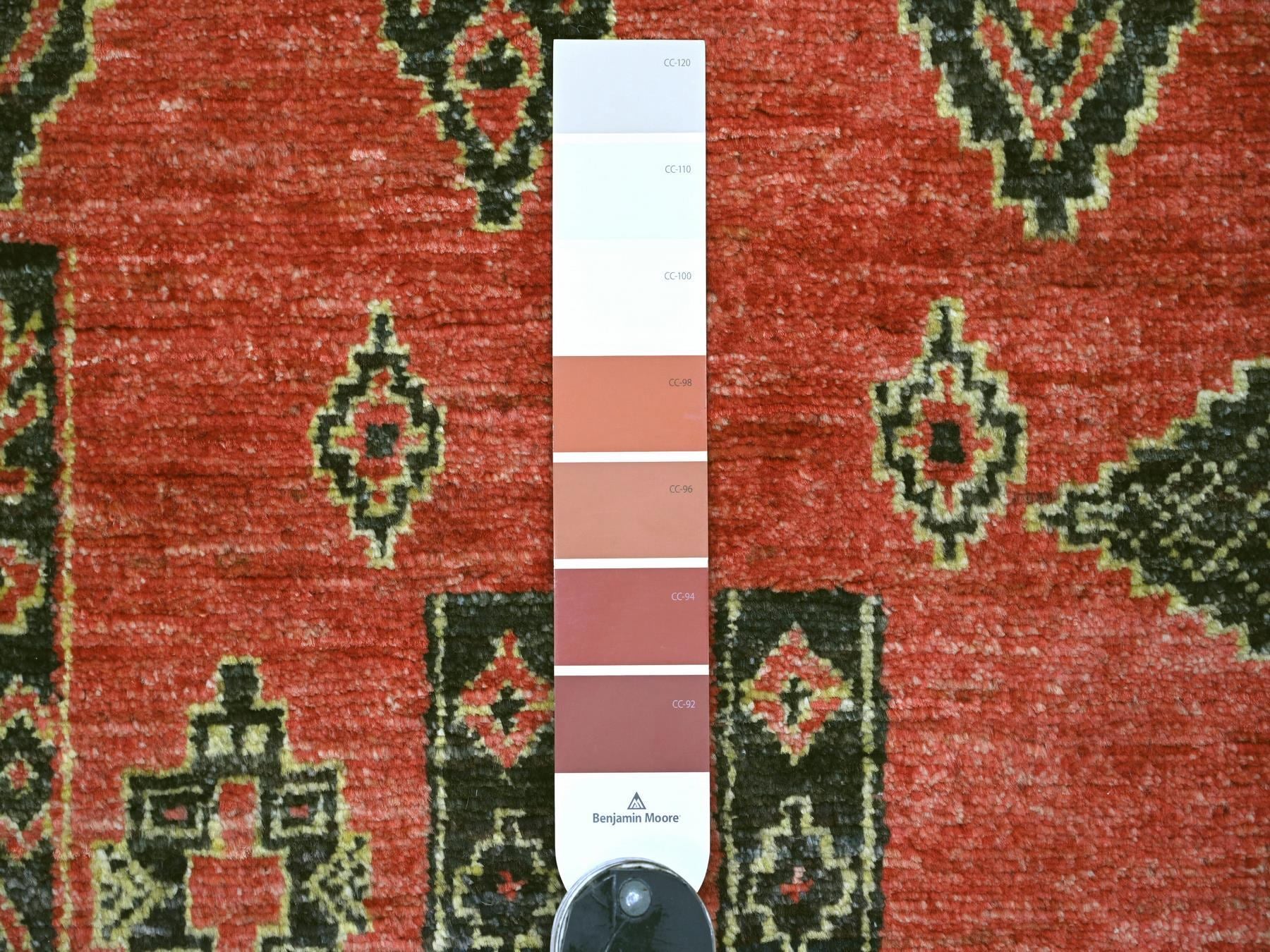 Peshawar Oushak hand-knotted wool rug in Red, 6'1" x 8'11" — SKU O022697 (view 3)