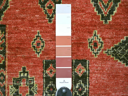 Peshawar Oushak hand-knotted wool rug in Red, 6'1" x 8'11" — SKU O022697 (view 3)